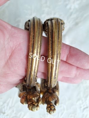 画像8: アンティークペア真鍮カーテンフック