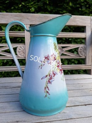 画像12: アンティークホーロー花柄ピッチャー
