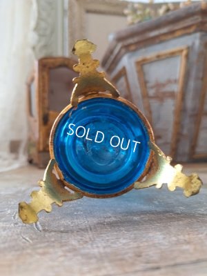 画像11: アンティークブルーガラス一輪挿し