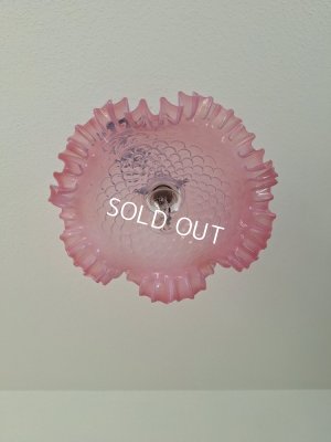 画像5: ピンクオパールセントガラスランプシェード