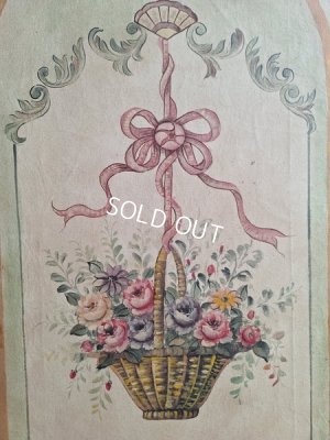 画像25: アンティーク花かご柄ペイント