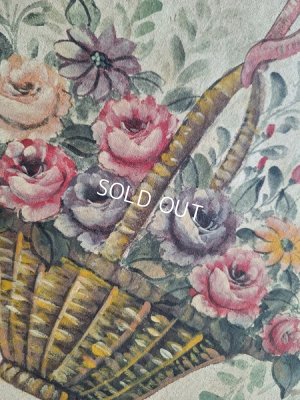 画像34: アンティーク花かご柄ペイント