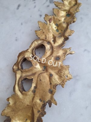 画像11: アンティークローズとリボンの装飾パーツ