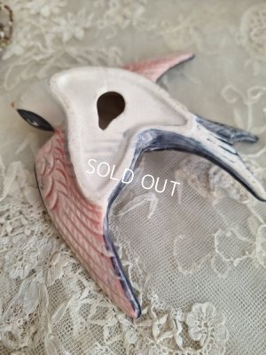 画像17: アンティーク陶器ツバメ2羽セット