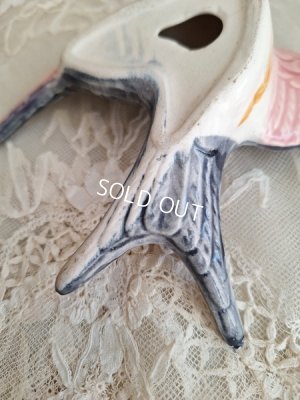 画像19: アンティーク陶器ツバメ2羽セット