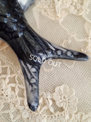 画像22: アンティーク陶器ツバメ2羽セット