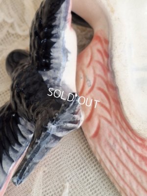 画像13: アンティーク陶器ツバメ2羽セット