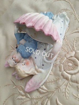 画像10: アンティークダブルエンジェル聖水盤　