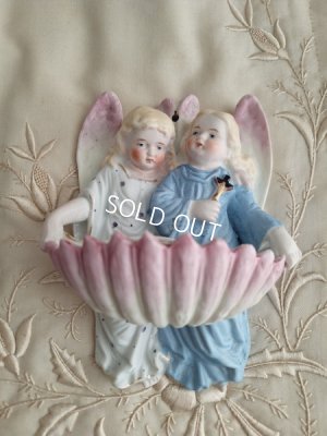 画像9: アンティークダブルエンジェル聖水盤　