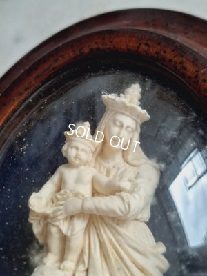 画像2: アンティーク聖母子メダイヨン