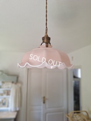 画像2: アンティークピンクオパリンガラスシェード