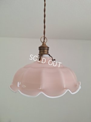 画像3: アンティークピンクオパリンガラスシェード