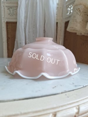 画像7: アンティークピンクオパリンガラスシェード