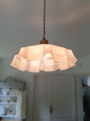 画像3: アンティークオパリンガラスシェード