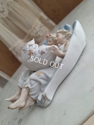 画像12: アンティークビスクダブルエンジェル聖水盤