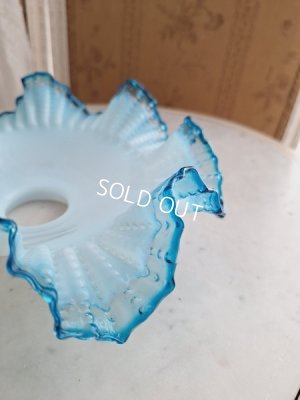 画像4: ブルーリムガラスランプシェード　