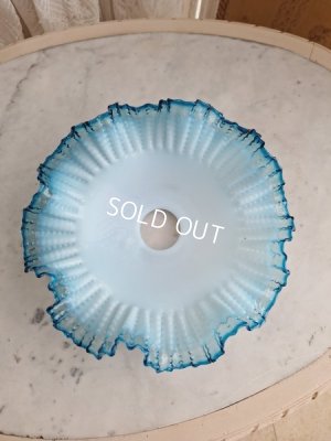 画像8: ブルーリムガラスランプシェード　