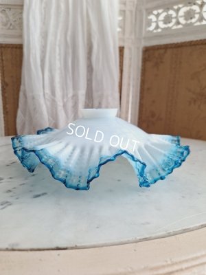 画像10: ブルーリムガラスランプシェード　