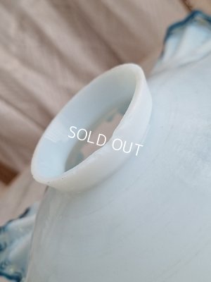 画像14: ブルーリムガラスランプシェード　