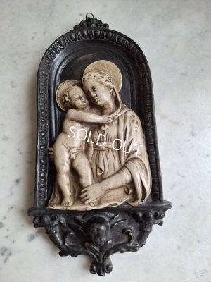 画像3: アンティーク石膏聖母子オーナメント