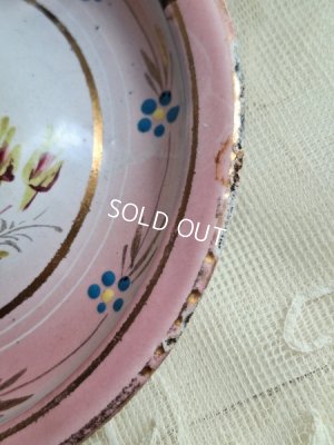 画像4: ホーロー手描きローズ柄キャンドルスティック