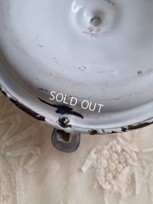 画像14: ホーロー手描きローズ柄キャンドルスティック