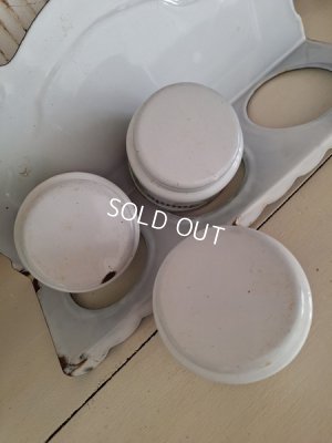 画像20: ホーロー花柄サボンラック