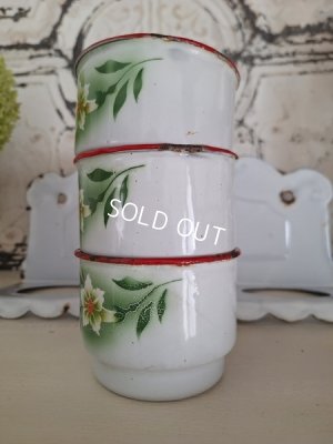 画像17: ホーロー花柄サボンラック