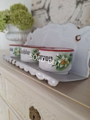 画像21: ホーロー花柄サボンラック