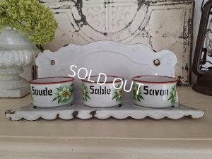 画像22: ホーロー花柄サボンラック