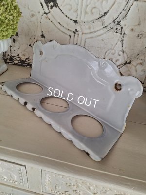 画像10: ホーロー花柄サボンラック