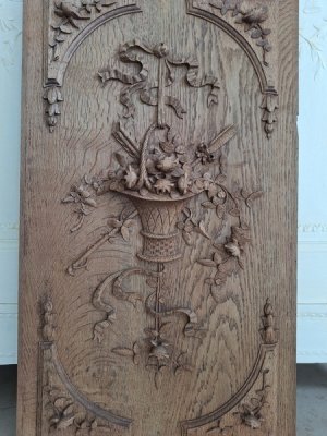 画像11: 花かごレリーフウッドパネル