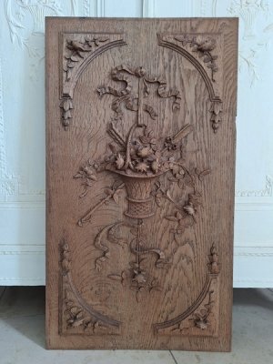 画像2: 花かごレリーフウッドパネル