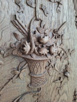 画像12: 花かごレリーフウッドパネル