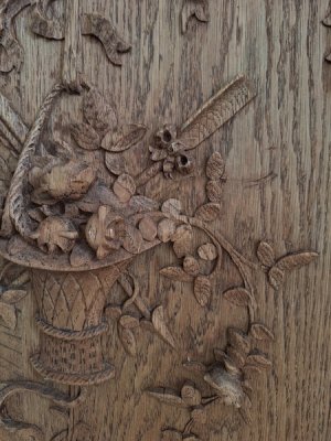 画像8: 花かごレリーフウッドパネル
