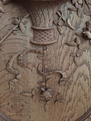 画像3: 花かごレリーフウッドパネル