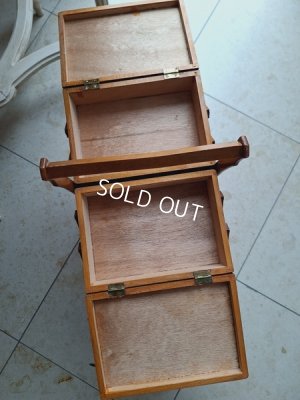 画像17: アンティーク猫脚ソーイングボックス