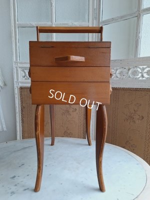 画像4: アンティーク猫脚ソーイングボックス