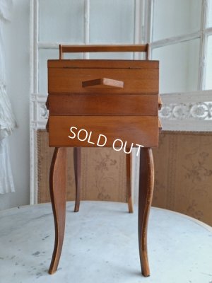 画像6: アンティーク猫脚ソーイングボックス