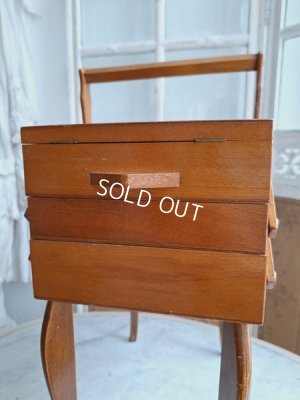 画像8: アンティーク猫脚ソーイングボックス