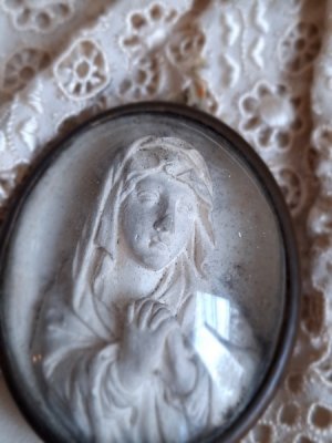 画像2: アンティークマリア小さなメダイヨン