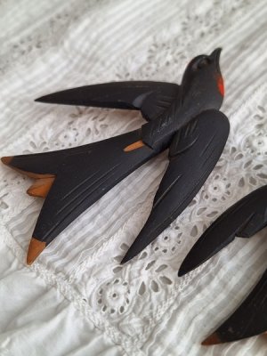 画像10: 木製ツバメセット　