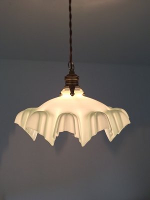 画像19: アンティークオパリンガラスシェード