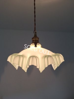 画像19: アンティークオパリンガラスシェード