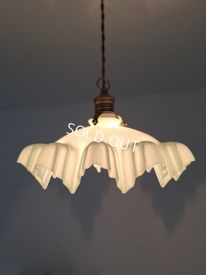画像2: アンティークオパリンガラスシェード