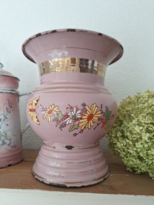 画像14: ホーロー花柄フラワーベース