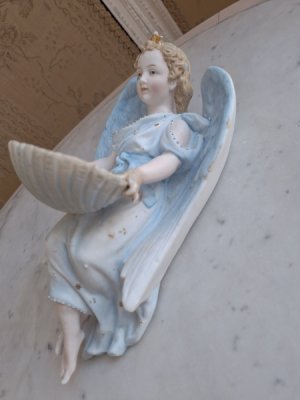 画像9: アンティーク天使の聖水盤