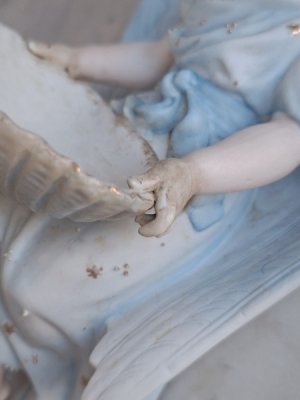 画像15: アンティーク天使の聖水盤