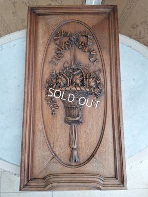 画像20: ウッド花かごレリーフパネル