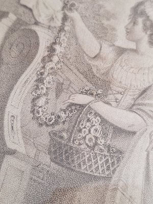 画像13: フレーム付アンティークリトグラフ画